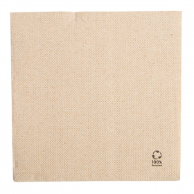 SERVIETTES ECOLABEL "DOUBLE POINT" 19 G/M2 30x30 CM NATUREL OUATE RECYCLÉE (1800 UNITÉ) - Garcia de Pou