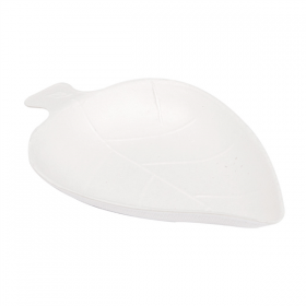 RÉCIPIENT FEUILLE "BIONIC"  9x6x1,2 CM BLANC BAGASSE (1000 UNITÉ) - Garcia de Pou