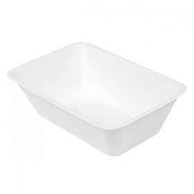 BARQUETTES "BIONIC" 1000 ML 20,3x13,6x6,8 CM BLANC BAGASSE (500 UNITÉ) - Garcia de Pou