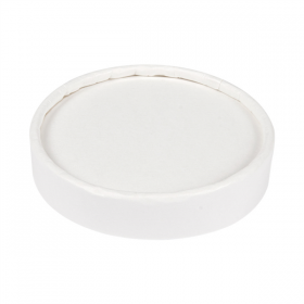 COUVERCLES POTS À GLACES 120 ML 280 + 18 PE G/M2 Ø7,7 CM BLANC CARTON (1000 UNITÉ) - Garcia de Pou