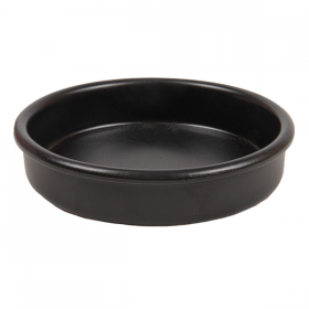 RÉCIPIENTS EN FAÏENCE POUR CRÈME CATALANE 220 ML Ø12x2,6 CM NOIR CERAMIQUE (44 UNITÉ) - Garcia de Pou