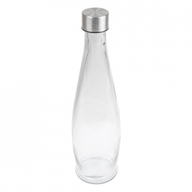 BOUTEILLE + COUVERCLE INOX 930 ML Ø9x32 CM TRANSPARENT VERRE (24 UNITÉ) - Garcia de Pou