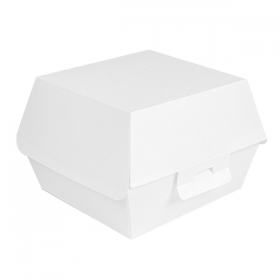 BOÎTES HAMBURGER "THEPACK" 230 G/M2 13x12,5x9 CM (M) BLANC CARTON ONDULÉ NANO-MICRO (500 UNITÉ) - Garcia de Pou