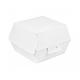 BOÎTES HAMBURGER "THEPACK" 230 G/M2 14,4x13,6x9,2 CM (L+) BLANC CARTON ONDULÉ NANO-MICRO (500 UNITÉ) - Garcia de Pou