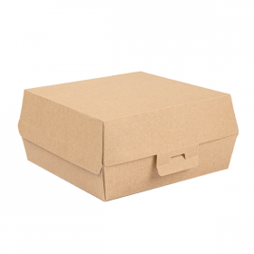BOÎTES HAMBURGER "THEPACK" 220 G/M2 17,6x16,8x7,8 CM (XL) NATUREL CARTON ONDULÉ NANO-MICRO (300 UNITÉ) - Garcia de Pou