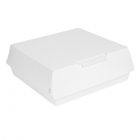 BOÎTES "LARGE LUNCH BOX" "THEPACK" 240 G/M2 23,5x24x8,7 CM BLANC CARTON ONDULÉ NANO-MICRO (150 UNITÉ) - Garcia de Pou