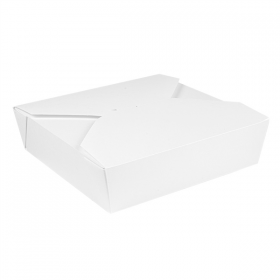 BOÎTES AMÉRICAINES MICRO-ONDABLES "THEPACK" 2910 ML 250 + 12PP G/M2 21,7x21,7x6 CM BLANC CARTON ONDULÉ NANO-MICRO (100 UNITÉ) - Garcia de Pou