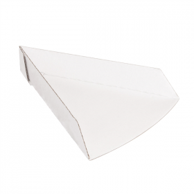 PELLES TRIANGULAIRES PIZZA "THEPACK" 230 G/M2 21x16,5x3,5 CM BLANC CARTON ONDULÉ NANO-MICRO (1200 UNITÉ) - Garcia de Pou