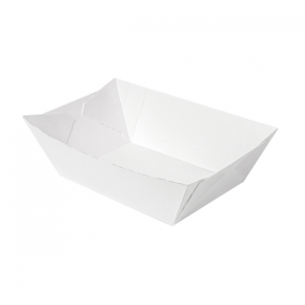 BARQUETTES "THEPACK" 1200 G 230 G/M2 11,9x7,9x5,5 CM BLANC CARTON ONDULÉ NANO-MICRO (1000 UNITÉ) - Garcia de Pou