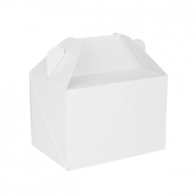 BOÎTES TRANSPORT DE REPAS "THEPACK" 230 G/M2 18x12x9 CM BLANC CARTON ONDULÉ NANO-MICRO (100 UNITÉ) - Garcia de Pou