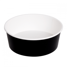 POTS SALADIERS 1300 ML 337 G/M2 + PE Ø 18,7/16x7 CM NOIR CARTON (300 UNITÉ) - Garcia de Pou