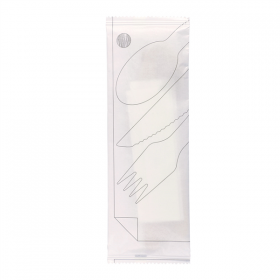 SET COUVERTS, SERVIETTE SOUS SACHETS "MAKAN"  16 CM NATUREL BOIS (100 UNITÉ) - Garcia de Pou