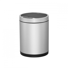 POUBELLE À DÉTECTEUR DE MOUVEMENT 50L Ø 32x70 CM ARGENTE INOX (1 UNITÉ) - Garcia de Pou