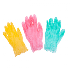 GANTS AVEC TALC  SIZE: L ASSORTI PVC (100 UNITÉ) - Garcia de Pou