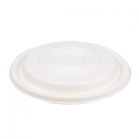 COUVERCLES BAS POUR RÉFÉRENCES 251.53/54/55 "BIONIC"  Ø 21,4x1 CM BLANC BAGASSE (400 UNITÉ) - Garcia de Pou