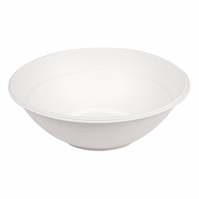 BOLS "BIONIC" 950 ML Ø 19,6x6,5 CM BLANC BAGASSE (400 UNITÉ) - Garcia de Pou