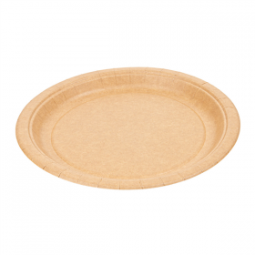 ASSIETTES RONDES LAQUÉS  255 G/M2 Ø 26 CM NATUREL CARTON (300 UNITÉ) - Garcia de Pou