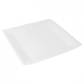 ASSIETTES CARRÉES  245 G/M2 23x23 CM BLANC CARTON (400 UNITÉ)