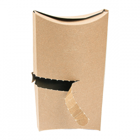 RÉCIPIENTS POUR BURRITOS "THEPACK" 220 G/M2 19,5x12,5x3 CM MARRON CARTON ONDULÉ NANO-MICRO (500 UNITÉ) - Garcia de Pou