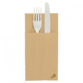 SERVIETTES KANGOUROU  55 G/M2 40x40 CM NATUREL AIRLAID (700 UNITÉ) - Garcia de Pou