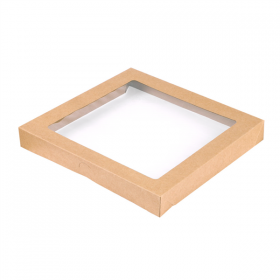 COUVERCLES POUR BOÎTES 253.14  300 G/M2 + PET 22,9x22,8x3 CM NATUREL KRAFT (100 UNITÉ) - Garcia de Pou