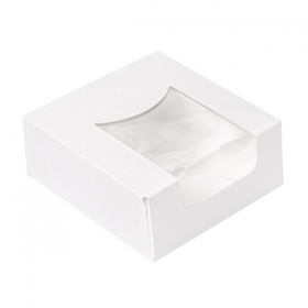 RÉCIPIENTS SUSHI+FÊNETRE "THEPACK" 230 G/M2 + OPP 10x10x4 CM BLANC CARTON ONDULÉ NANO-MICRO (400 UNITÉ) - Garcia de Pou