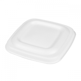 COUVERCLES POUR POTS 253.86/88/90 "BIONIC"  8x8x0,8 CM BLANC BAGASSE (600 UNITÉ) - Garcia de Pou