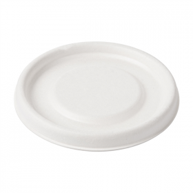 COUVERCLES POUR POTS 150.60 "BIONIC"  Ø 7,7 CM BLANC BAGASSE (1000 UNITÉ) - Garcia de Pou