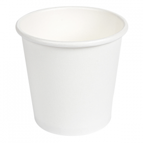 PETITS POTS 90 ML (3 oz) 210 + 18 PE G/M2 Ø6,15/4,55x5,8 CM BLANC CARTON (1000 UNITÉ) - Garcia de Pou