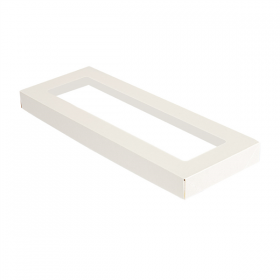 COUVERCLES AVEC FENÊTRE POUR BOÎTES 254.65 "THEPACK" 250 G/M2 11x30x2 CM BLANC CARTON ONDULÉ NANO-MICRO (200 UNITÉ) - Garcia de Pou