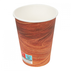 GOBELETS BOISSONS CHAUDES 1 PAROI "ARIZONA" 360 ML 300 + 18 PE G/M2 Ø9/6x11 CM MARRON CARTON (900 UNITÉ) - Garcia de Pou