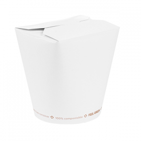 RÉCIPIENTS MULTIUSAGES "PLASTIC FREE" 780 ML 325 G/M2 Ø9x9 CM BLANC CARTON (450 UNITÉ) - Garcia de Pou