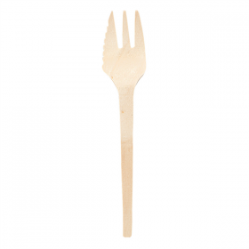 COUTEAU / FOURCHETTE  13,7 CM NATUREL BOIS (100 UNITÉ) - Garcia de Pou