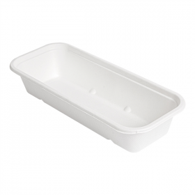 PLATEAUX "BIONIC" 500 ML 22,5x9,6x4,3 CM BLANC BAGASSE (600 UNITÉ) - Garcia de Pou