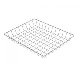 BASKET RECTANGULAIRE "ARTINOX"  23x18x2,5 CM ARGENTE INOX (1 UNITÉ) - Garcia de Pou