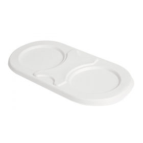 COUVERCLES LUNCH BOX "BIONIC" 800 ML 24,8x12,5x1,4 CM BLANC BAGASSE (500 UNITÉ) - Garcia de Pou