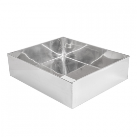 BOÎTE POUR BUFFET "ARTINOX"  30x25,3x8 CM ARGENTE INOX (1 UNITÉ) - Garcia de Pou