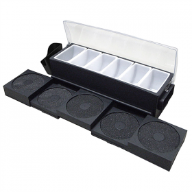 DISTRIBUTEUR À CONDIMENTS + SUCREUR DE VERRES  62x18,5x16,5 CM NOIR PS (1 UNITÉ) - Garcia de Pou