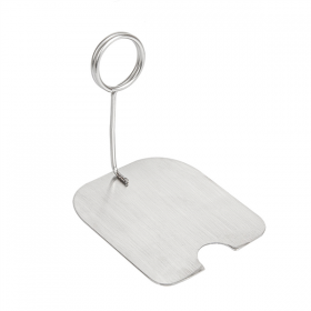 SUPPORTS POUR ÉTIQUETTES DE BUFFET  8,5x7x6 CM ARGENTE INOX (1 UNITÉ) - Garcia de Pou
