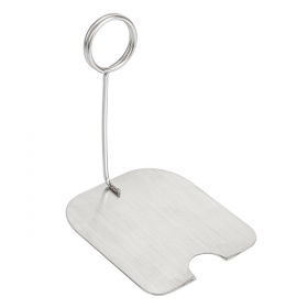 SUPPORTS POUR ÉTIQUETTES DE BUFFET  8,6x7,2x10 CM ARGENTE INOX (1 UNITÉ) - Garcia de Pou