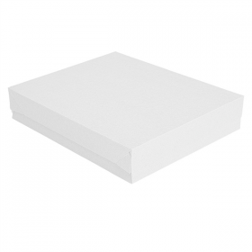 PLATEAUX + COUVERCLE "THEPACK" 280 G/M2 40,5x30,5x6 CM BLANC CARTON ONDULÉ MICROCANAL (150 UNITÉ) - Garcia de Pou