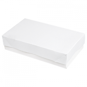 PLATEAUX + COUVERCLE "THEPACK" 230 G/M2 19,5x11x4,5 CM BLANC CARTON ONDULÉ NANO-MICRO (200 UNITÉ) - Garcia de Pou