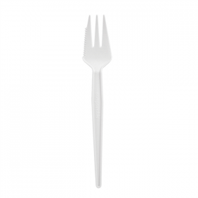 COUTEAU / FOURCHETTE  13 CM BLANC CPLA (1000 UNITÉ) - Garcia de Pou