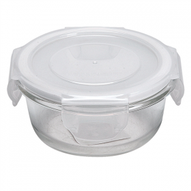 RÉCIPIENTS RONDS AVEC COUVERCLE 210 ML Ø 10,5x5/6 CM TRANSPARENT VERRE (6 UNITÉ) - Garcia de Pou