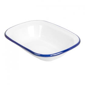 BOLS RECTANGULAIRES "ENAMELWARE" 330 ML 18x13x4 CM BLANC FER ÉMAILLÉ (6 UNITÉ) - Garcia de Pou
