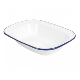 BOLS RECTANGULAIRES "ENAMELWARE" 980 ML 26x19x5,5 CM BLANC FER ÉMAILLÉ (6 UNITÉ) - Garcia de Pou