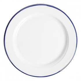 ASSIETTES PLATES "ENAMELWARE"  Ø 18x1,7 CM BLANC FER ÉMAILLÉ (6 UNITÉ) - Garcia de Pou