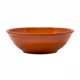 ASSIETTES CREUSES EN FAÏENCE 1200 ML Ø 22x7 CM MARRON ROUGEATRE CERAMIQUE (12 UNITÉ) - Garcia de Pou