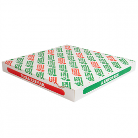 BOÎTES PIZZA "THEPACK" 330 G/M2 46x46x5 CM BLANC CARTON ONDULÉ MICROCANAL (50 UNITÉ) - Garcia de Pou