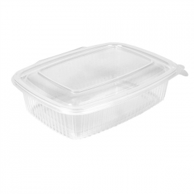 RÉCIPIENT AVEC CHARNIÈRE 750 ML 18,7x14,4x5,2 CM TRANSPARENT PP (400 UNITÉ) - Garcia de Pou